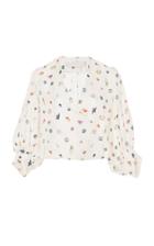Christine Alcalay Painter's Sleeve Surplice Blouse
