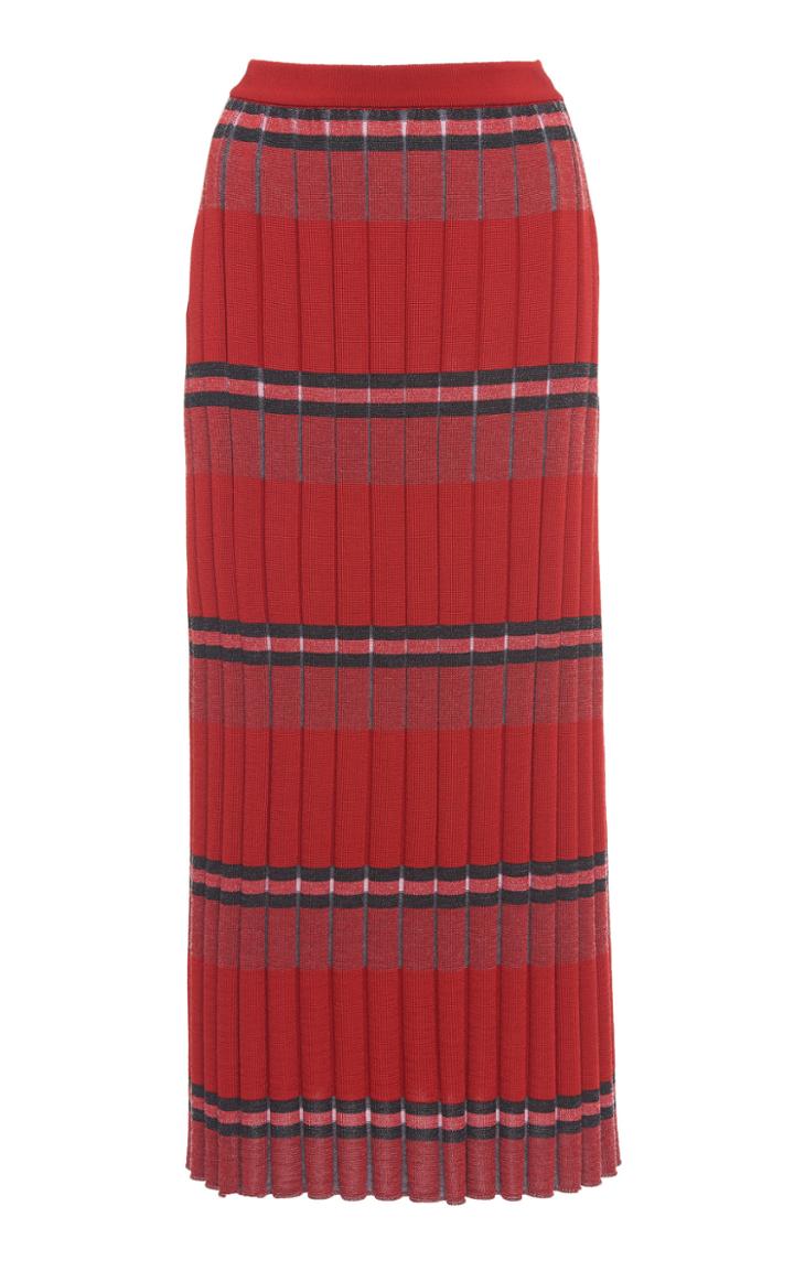 Marni Ribbed Knit Striped Jersey Skirt