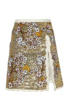 Moda Operandi Giambattista Valli Metallic Sequined Mini Skirt Size: 40
