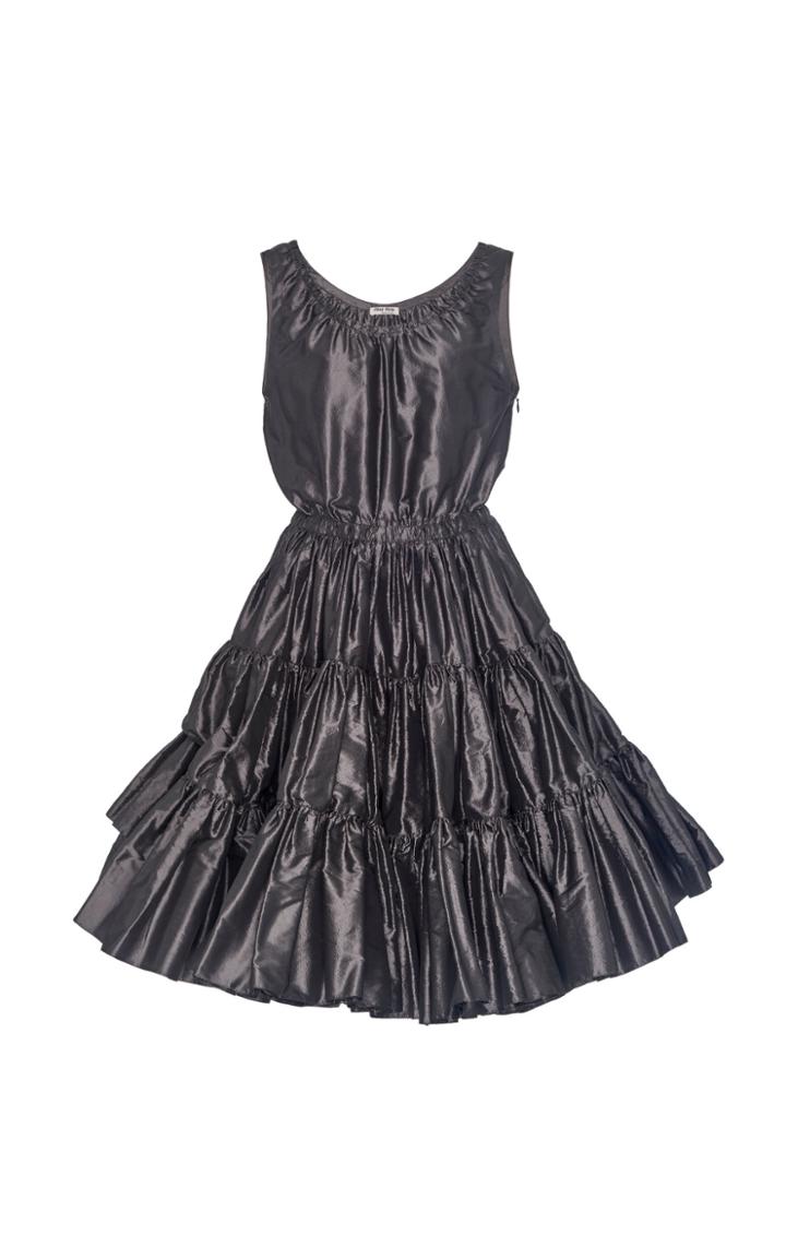 Miu Miu Sleeveless Taffeta Dress