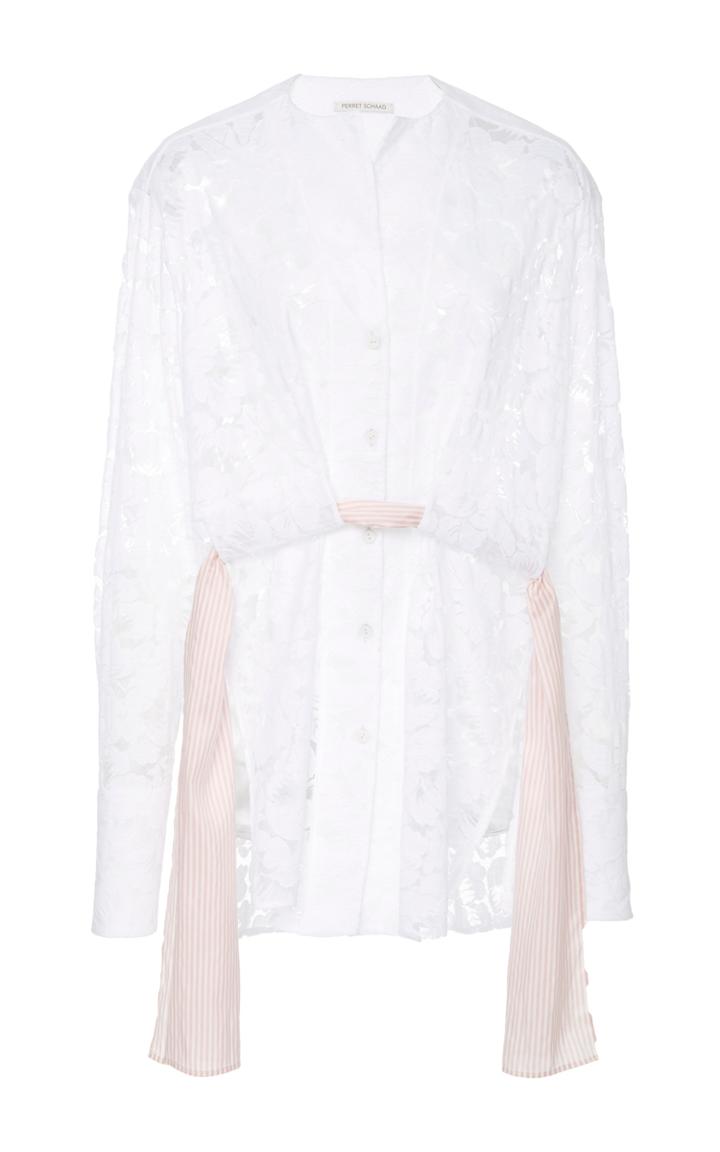 Perret Schaad Chuck Lace Button Front Blouse