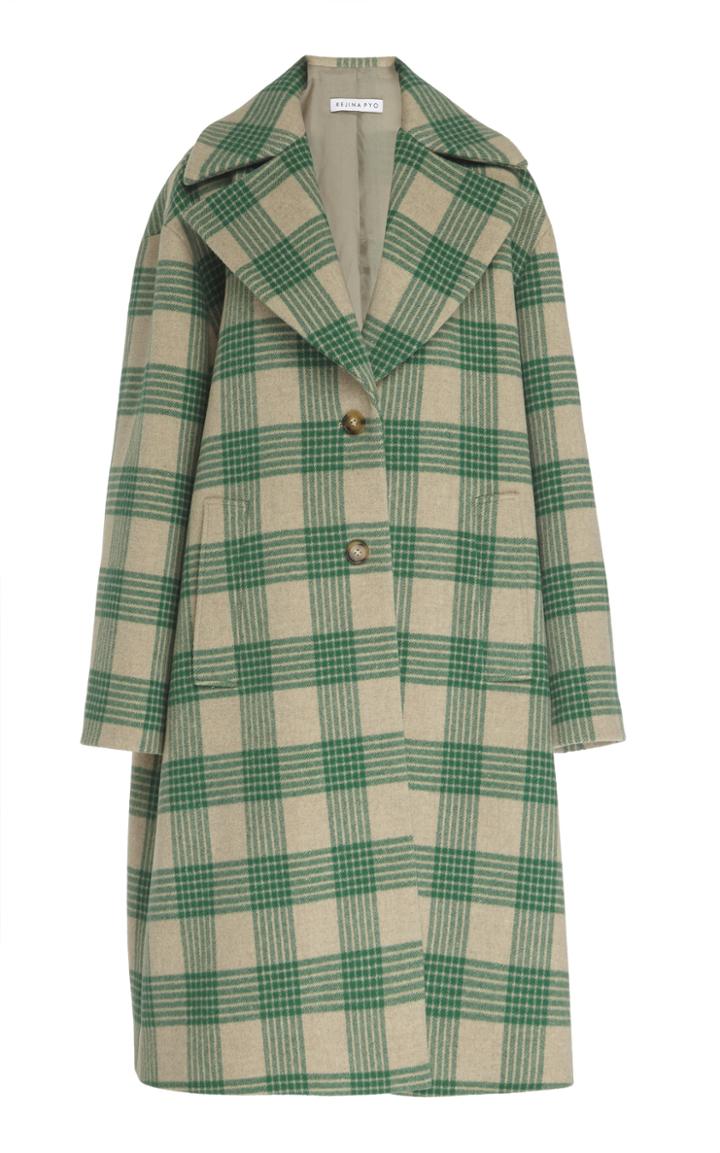 Rejina Pyo Willa Collared Checked Wool Coat