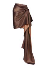 Maticevski Labellum Asymmetric Draped Satin Skirt