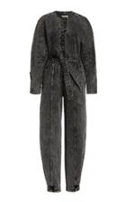 Ulla Johnson Atlas Onyx Belted Denim Jumpsuit