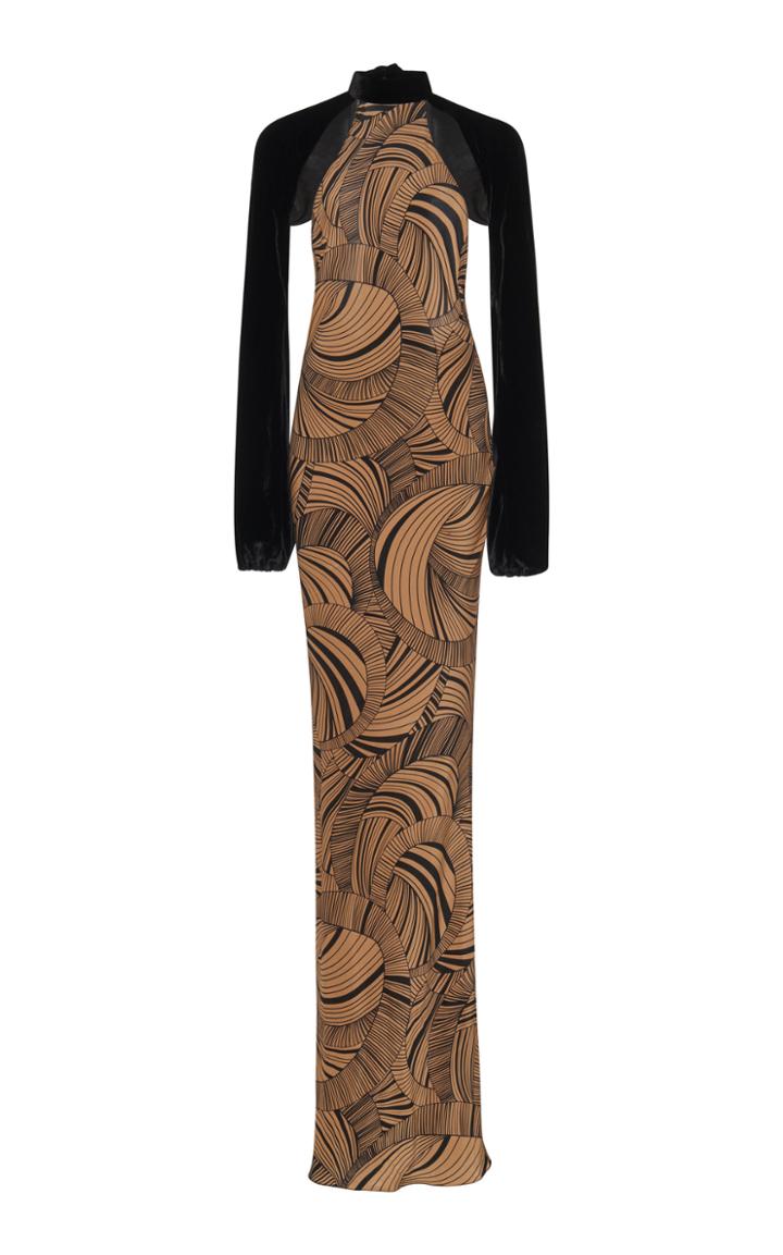 De La Vali Ludo Dizzy Print Maxi Dress