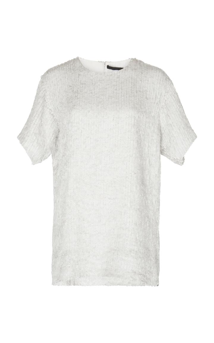 Haider Ackermann Leather Sequined Blouse
