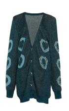 Moda Operandi Anas Jourden Heart-pattern Lurex Cardigan Size: 38
