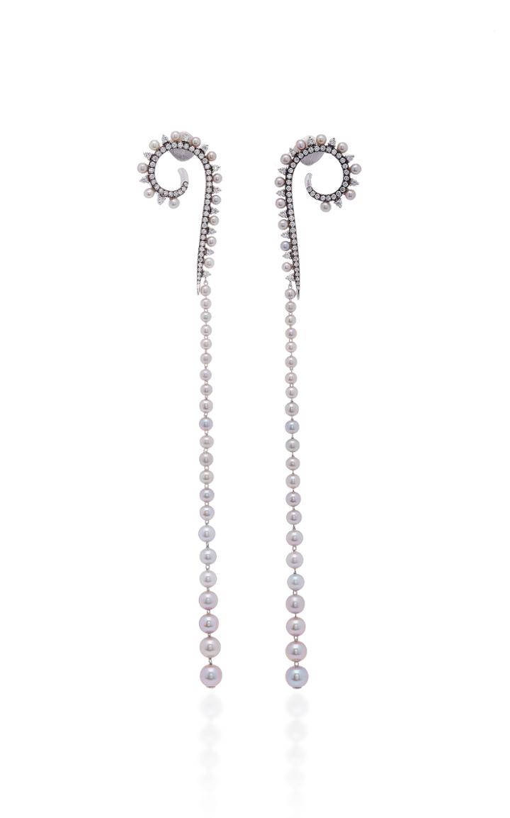 Mike Joseph 18k La Perla Spiral Drop Earring