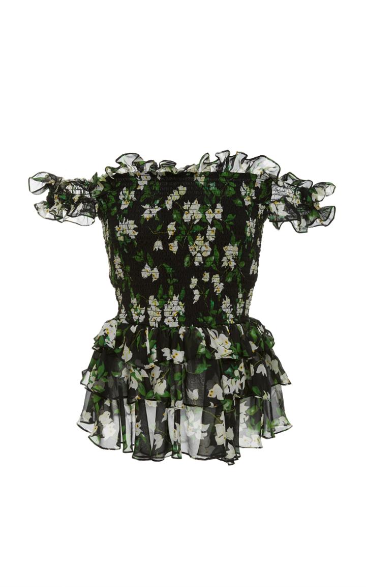 Caroline Constas Justina Bougainvillea Top
