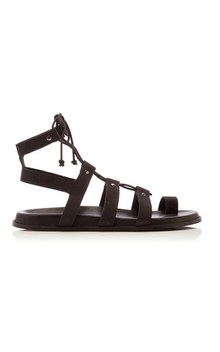 Bassike Suede Lace Up Sandals