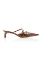 Rejina Pyo Phoebe Lizard-effect Leather Mules Size: 36