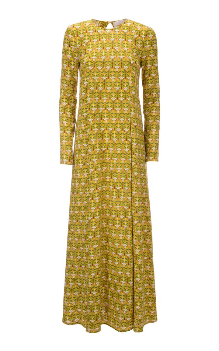 La Doublej Trapezio Printed Maxi Dress