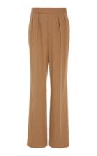 Ralph Lauren Bingham Pleated Wool-crepe Wide-leg Pants