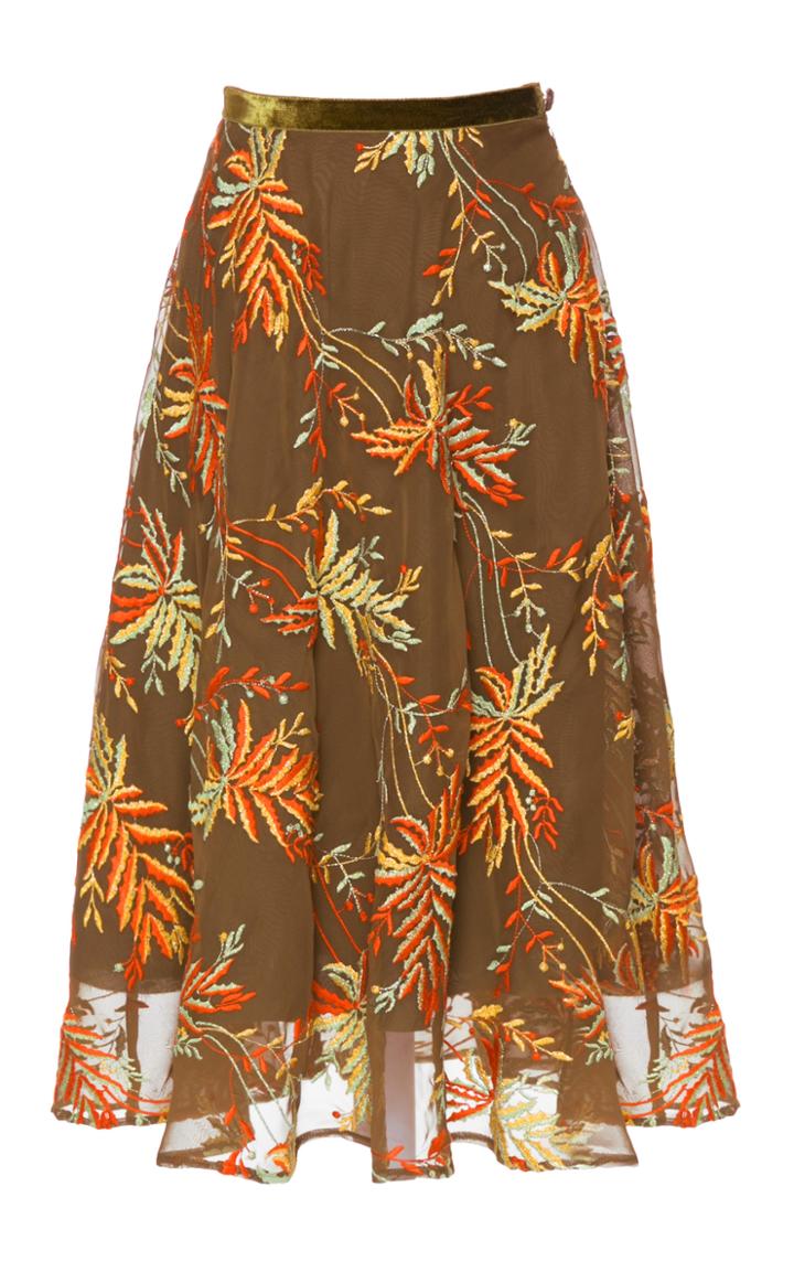 Lena Hoschek Paradise Chiffon Midi Skirt