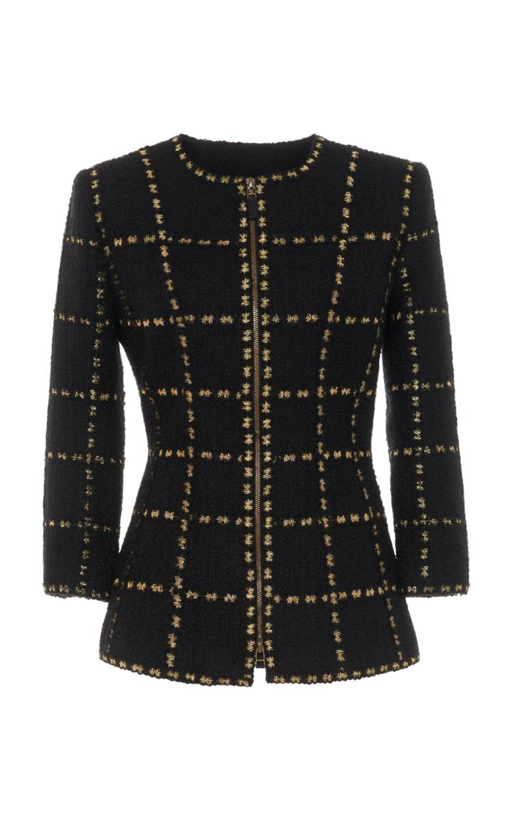 Moda Operandi Andrew Gn Check-detailed Wool Jacket