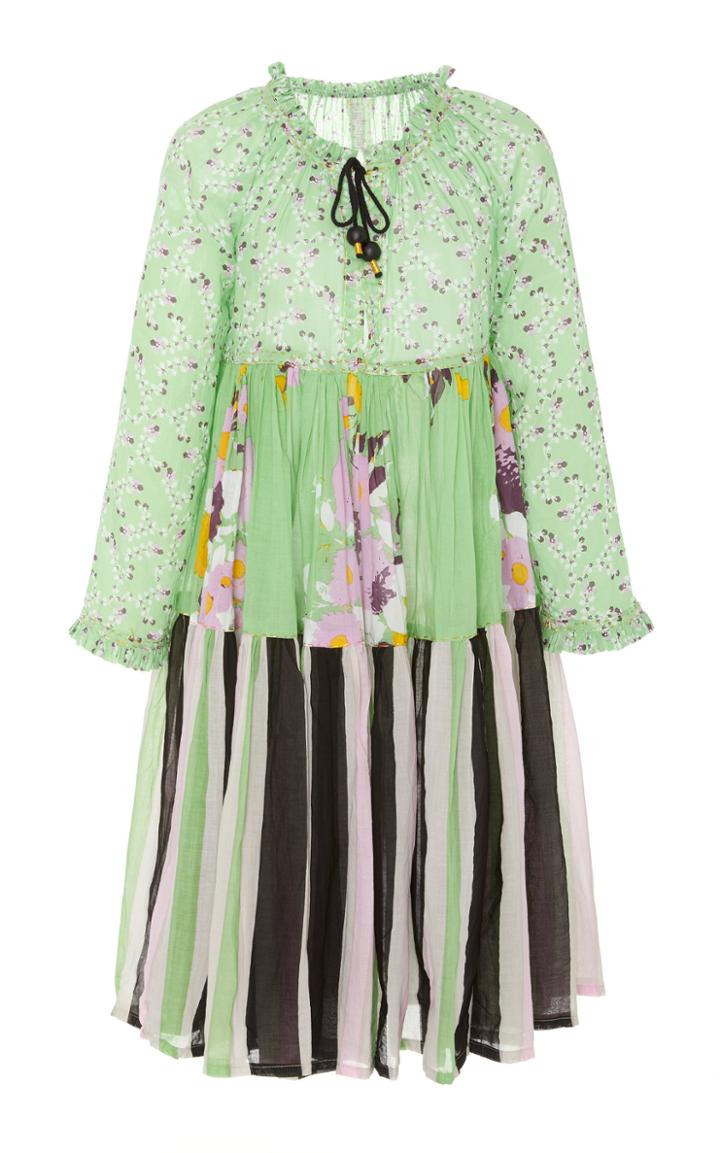 Yvonne S Multi-print Cotton Midi Dress