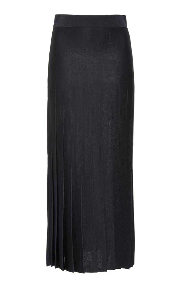 Cushnie High-waisted Pleated Midi Skirt