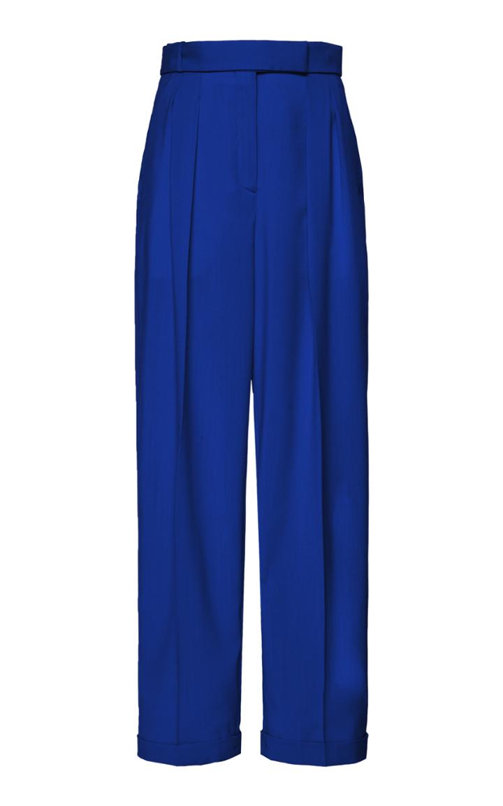 Boontheshop Collection Pintucked Wool Wide-leg Pants