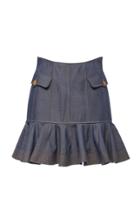Acler Delton Cotton Flare Mini Skirt