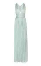 Maria Lucia Hohan Grace Metallic Tulle Wrap Gown