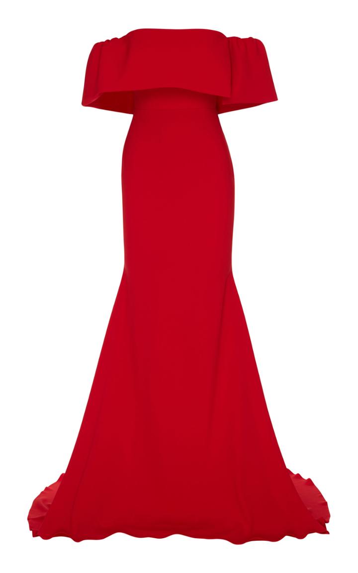 Alex Perry Clemente Off-the-shoulder Satin Crepe Gown