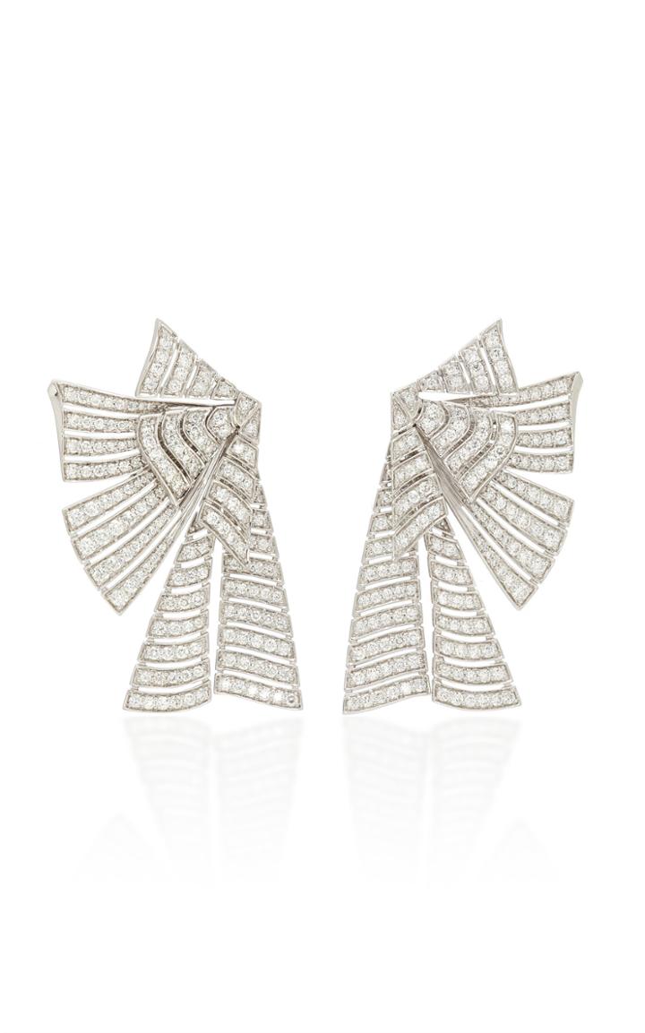 Hueb Labyrinth 18k White Gold Earrings