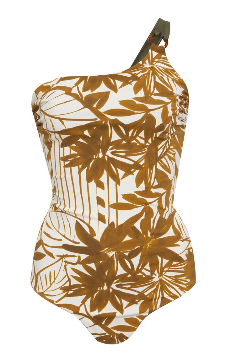 Max Mara Pecos Reversible One-shoulder Swimsuit