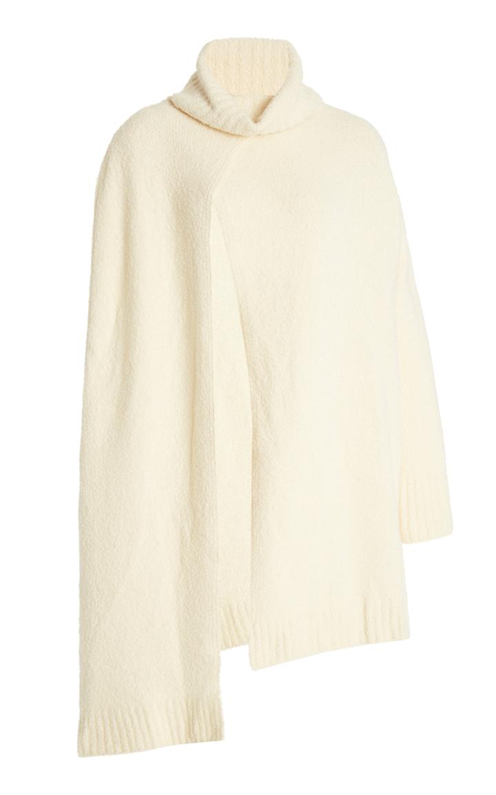 Moda Operandi Deveaux Molly Asymmetric Wool-blend Turtleneck Sweater Cape