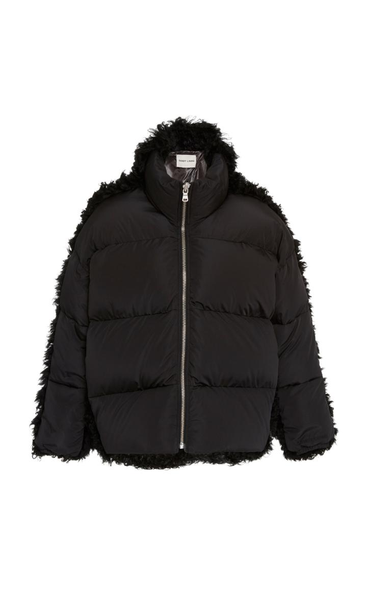 Sandy Liang Lorne Shearling-trimmed Shell Puffer Jacket