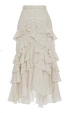 Acler Wickham Ruffled Cotton Maxi Skirt