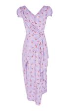 Carolina Herrera Floral-print Wrap Midi Dress