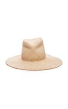 Lola Hats Re-commando Leather-trimmed Straw Hat