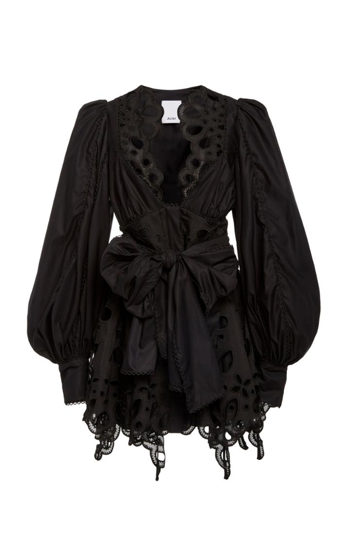 Acler Vicount Tie-front Cotton Broderie-anglaise Dress