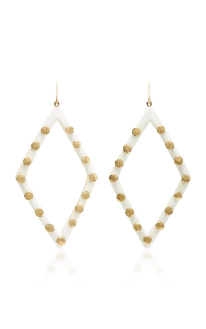 Ashley Pittman Mila Light Horn Bronze Earrings