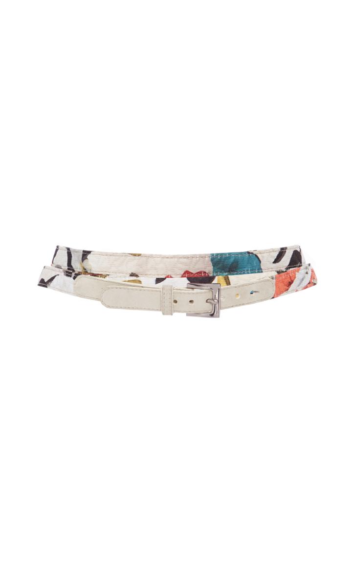 Jonathan Cohen Orchid Collage Jacquard Wrap Belt