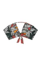 Agua De Coco Printed Cropped Cotton Top