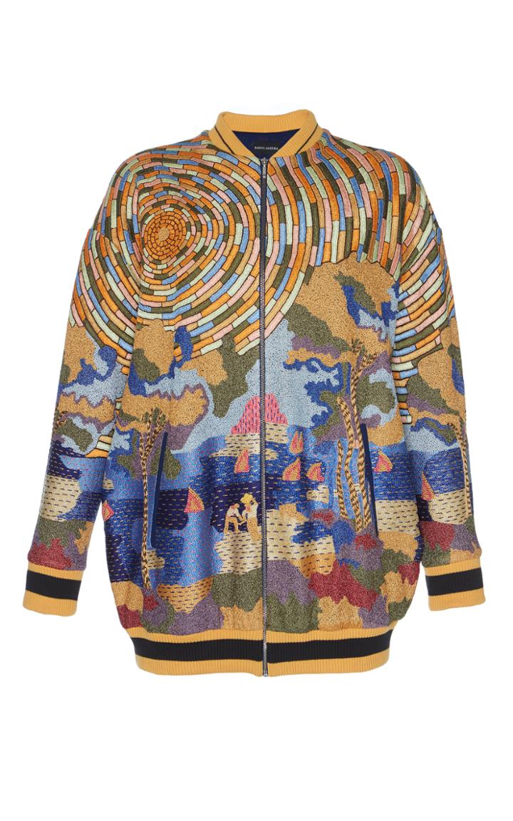 Rahul Mishra Hand Embroidered Les Fauves Bomber