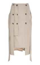Rokh Layered Cotton-blend Button Skirt