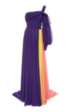 Carolina Herrera Color Block Silk Gown
