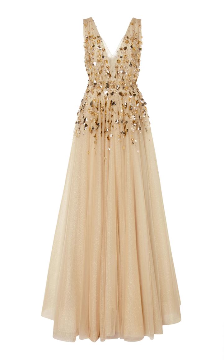 Jenny Packham Melody Sequined Tulle Gown