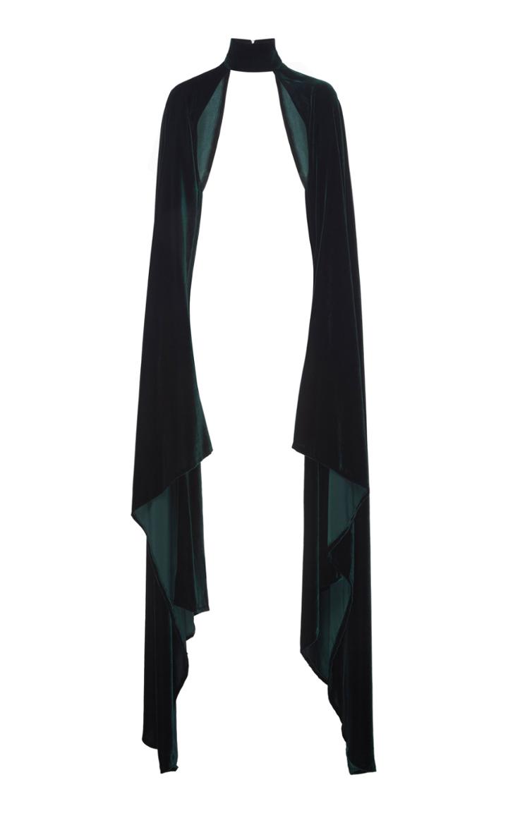 Costarellos Cape-sleeved Silk Velvet Shrug