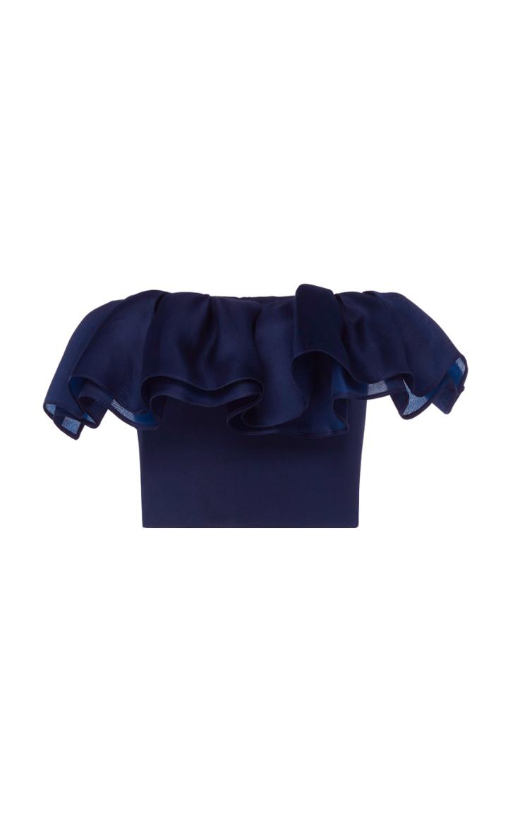 Emilio De La Morena Camilla Frill Silk Top