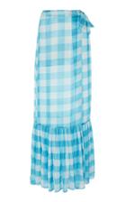 Adriana Degreas Ruffled Silk Modal Maxi Skirt