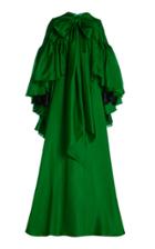 Moda Operandi Richard Quinn Draped Silk Caftan Gown