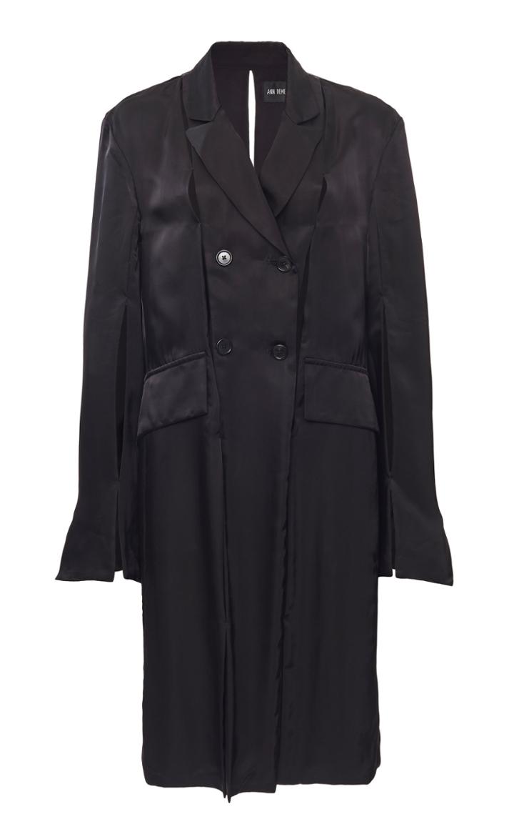 Moda Operandi Ann Demeulemeester Double-breasted Crepe Coat Size: 34