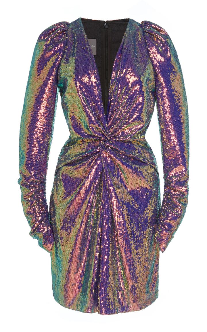 Monique Lhuillier V-neck Mini Dress