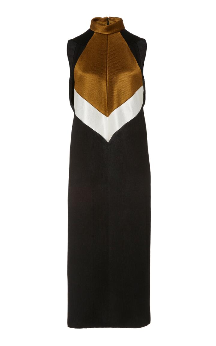 Proenza Schouler Color-blocked Faille Dress