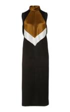Proenza Schouler Color-blocked Faille Dress