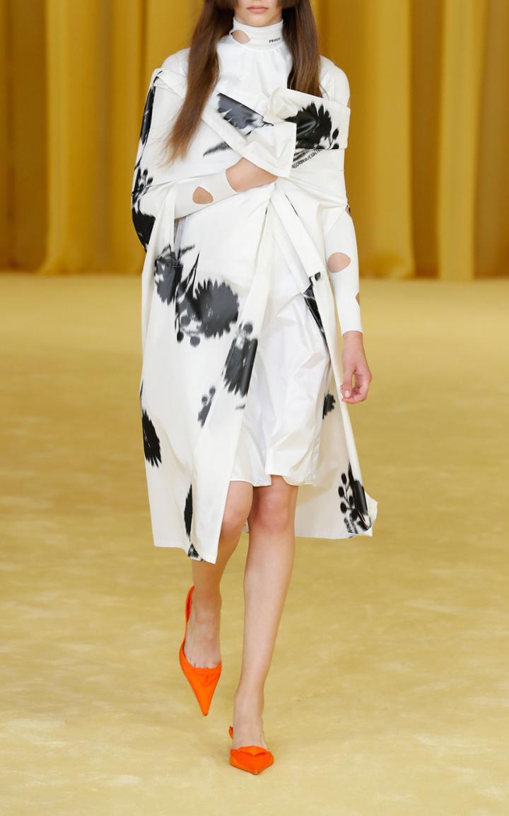 Moda Operandi Prada Printed Silk Coat