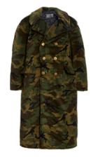 Moda Operandi R13 Oversized Camouflage Velvet Double-breasted Military Coat